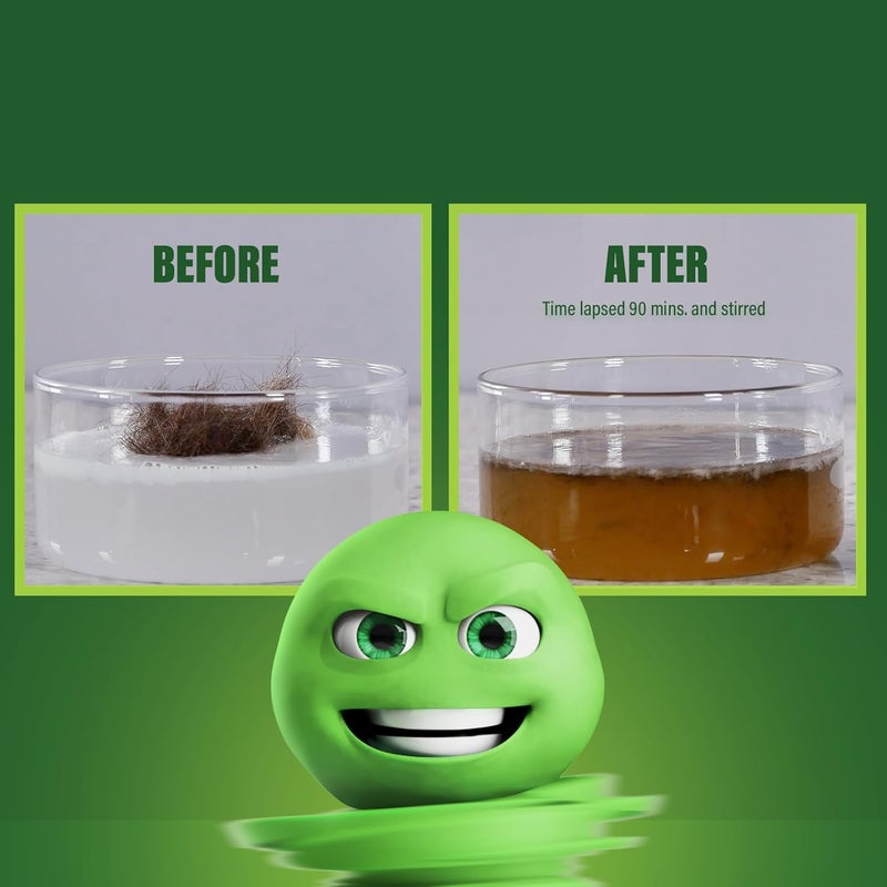 Green Gobbler Drain Opening Powder Pacs - 6.5oz, Pack of 5 with Free Hair Grabber Tools - Image 4